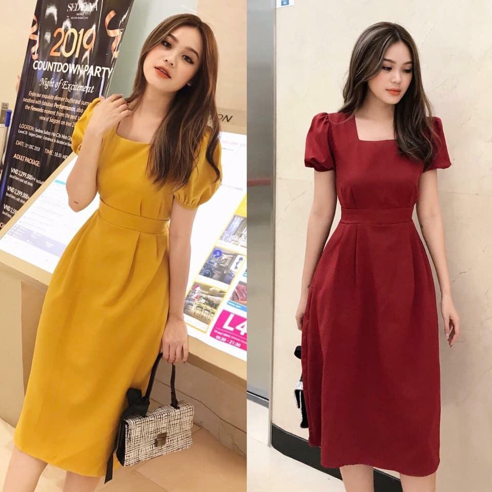 [HCM]Đầm thắt nơ lưng thanh lịch PT MS228