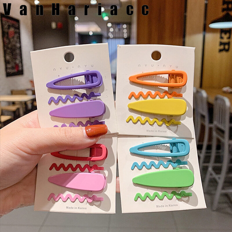 4 Cái/bộ Kẹp Tóc Sáng Màu Trơn