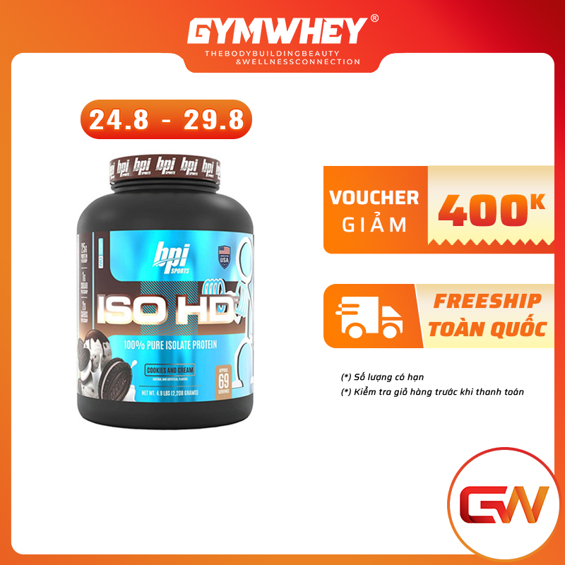 Sữa Tăng Cơ Bắp Bpi Bpisports Iso HD 69 Lần Dùng