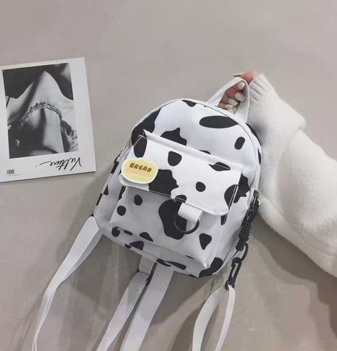 Balo mini bò sữa ảnh thật