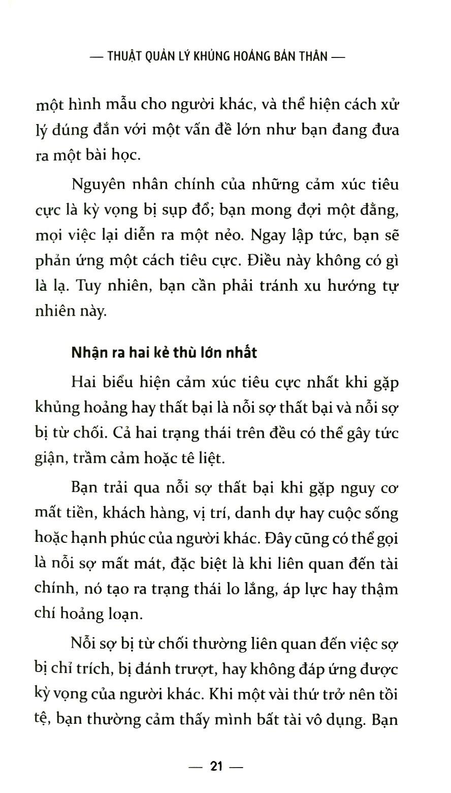 Thuật Quản Lý Khủng Hoảng Bản Thân