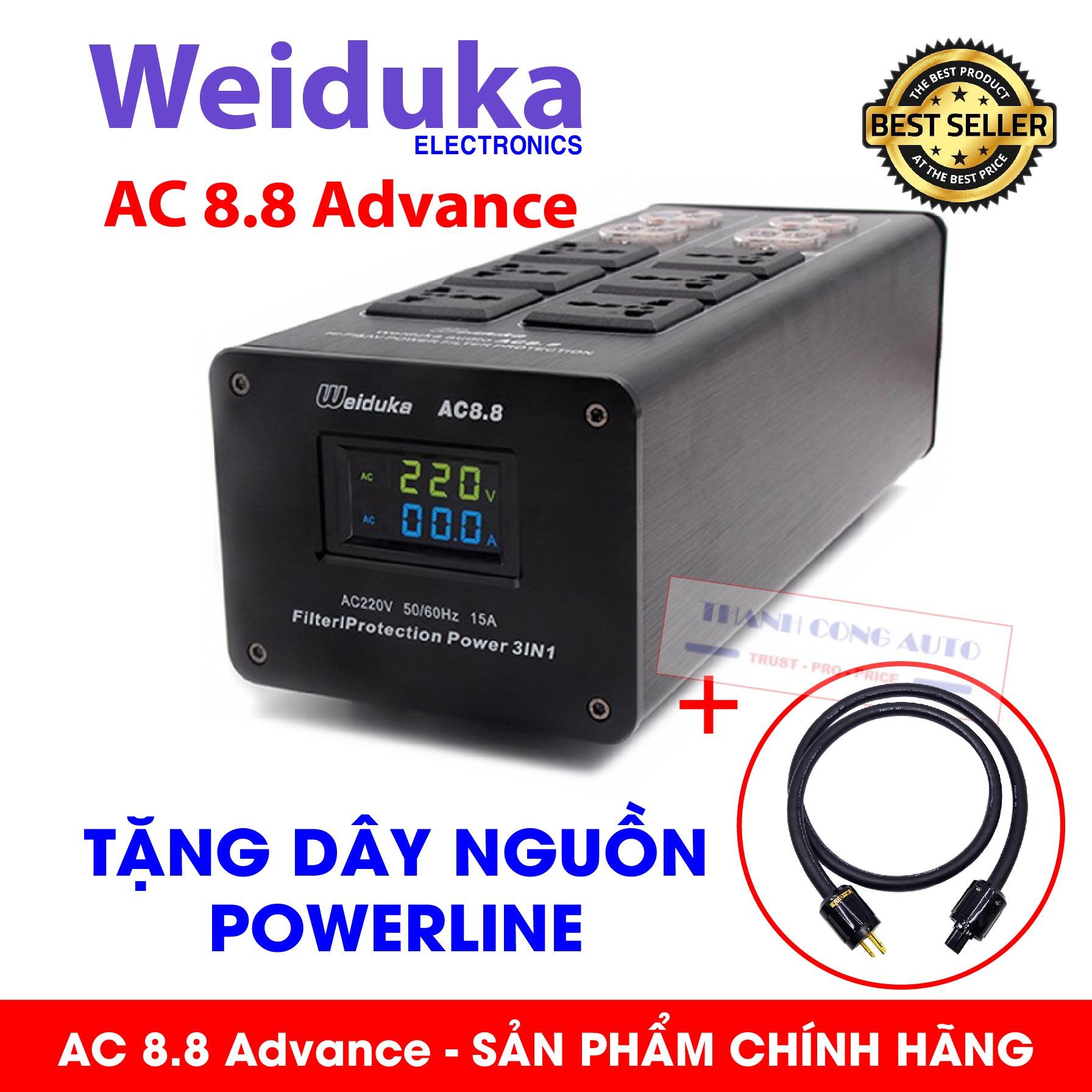 Bộ lọc điện audio weiduka ac8.8 advance tặng dây nguồn powerline cao cấp