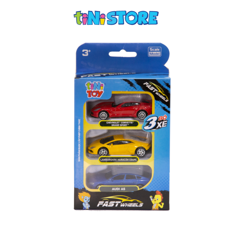 Bộ đồ chơi 3 xe tốc độ FastWheels 3 Inch (Giao mẫu ngẫu nhiên)