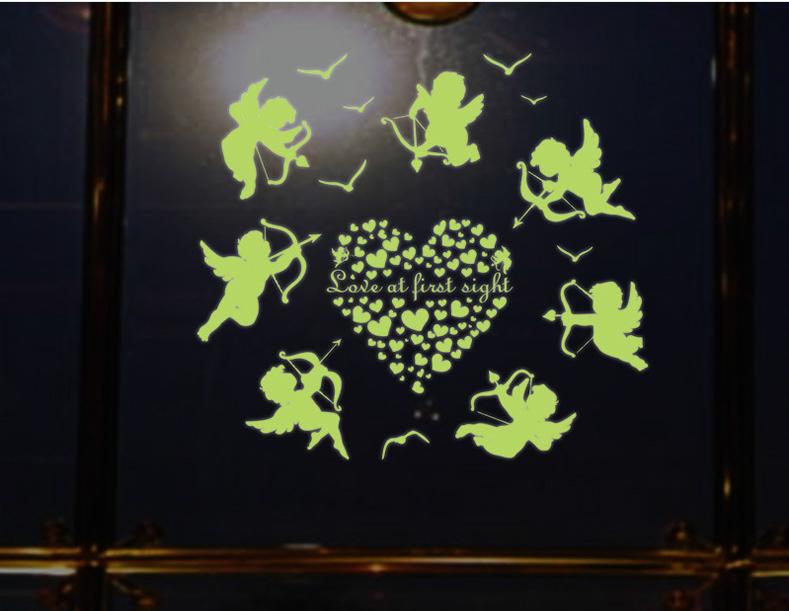 Decal trang trí Thần Tình Yêu - Dạ Quang
