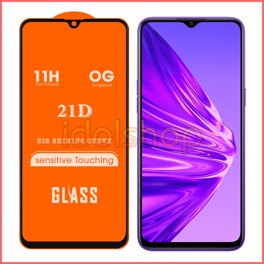 Cường lực Full màn 21D Realme 5/Realme 5i/Realme5pro/Realme Q/Realme C3/Realme C3i