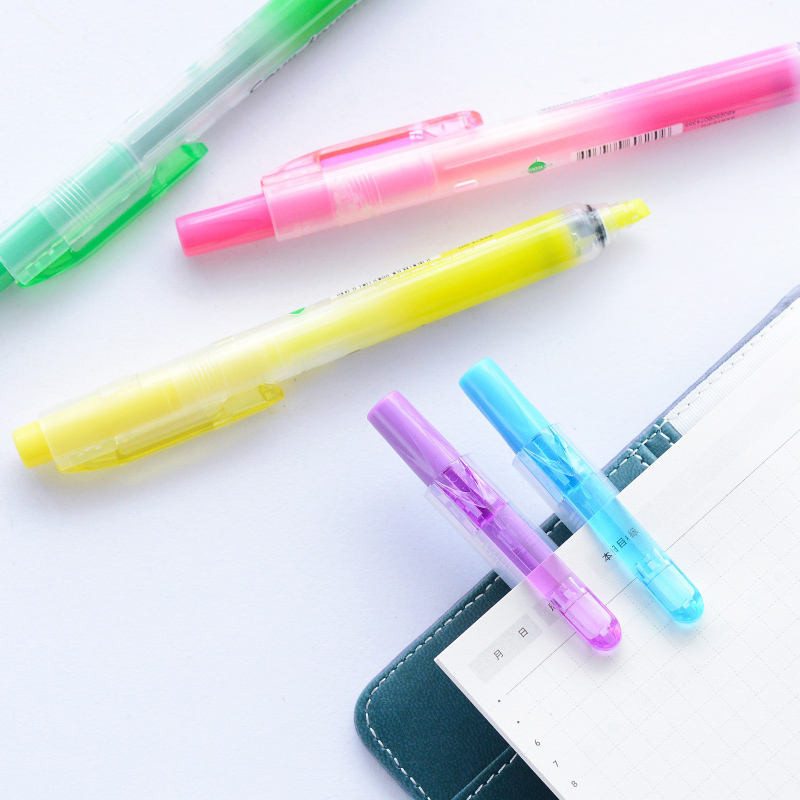 (Mua 2 tặng 1 - tặng kèm ruột SLR3 thay thế) Bút Dạ Quang Nhớ Dòng Highlight Nhật Bản PENTEL HANDYLINES SXS15, Nét 4.0mm Mực Ra Đều, Màu Mực Tươi Sáng