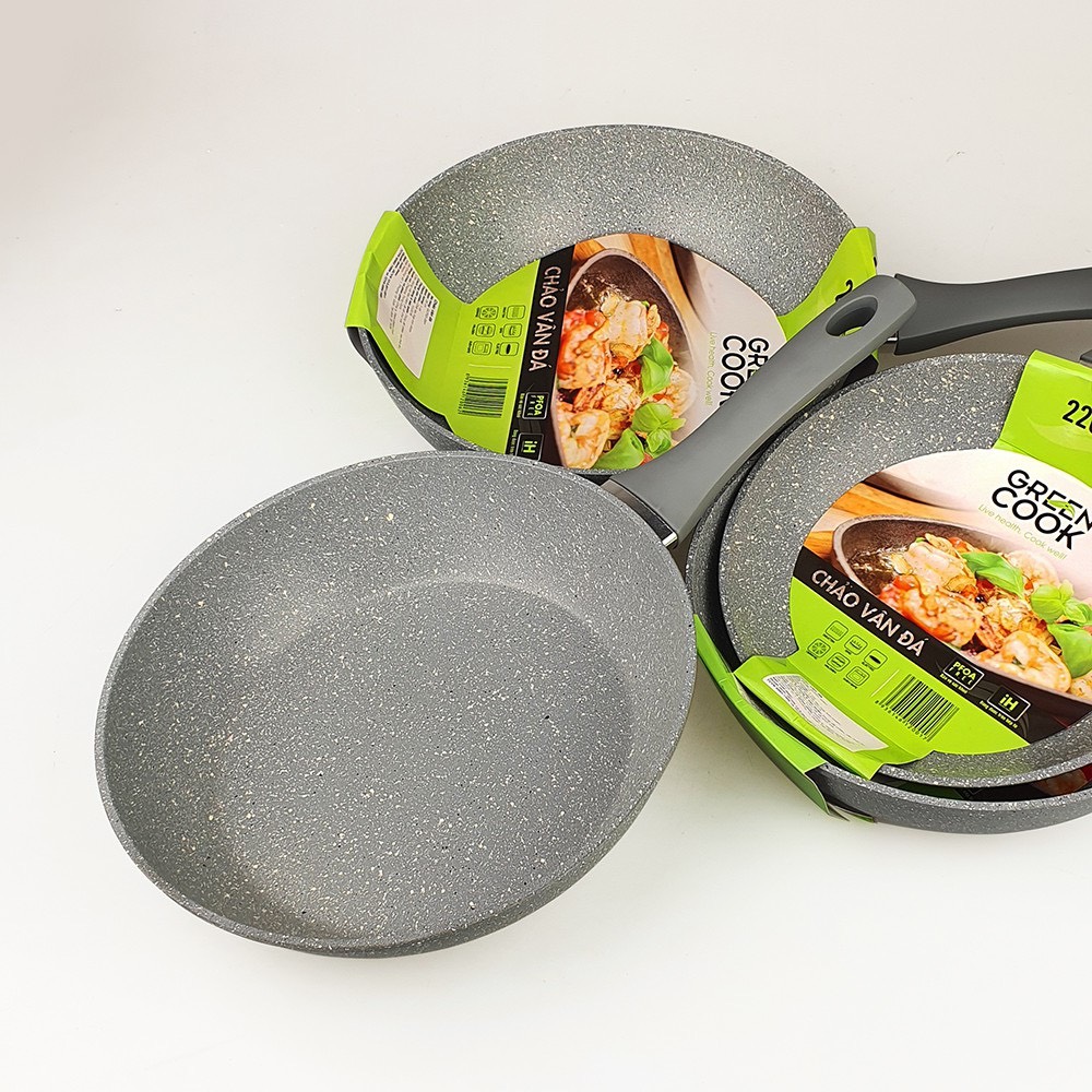 Chảo sâu đáy từ vân đá chống dính Green Cook