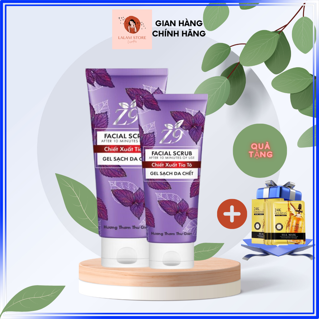 Tẩy tế bào chết cho da mặt tía tô z9 z42