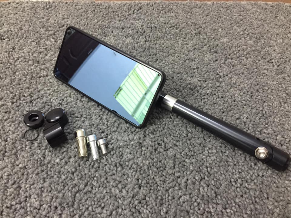 Kính chiếu hậu xe máy Rizoma vuông (nhôm CNC cao cấp)