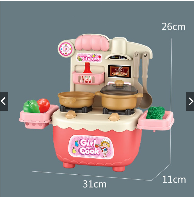 Bộ đồ chơi bé gái Đồ chơi nấu ăn Kitchen Set kích thước như thật chất liệu an toàn cho bé Quà tặng sinh nhật, quà tặng bé gái