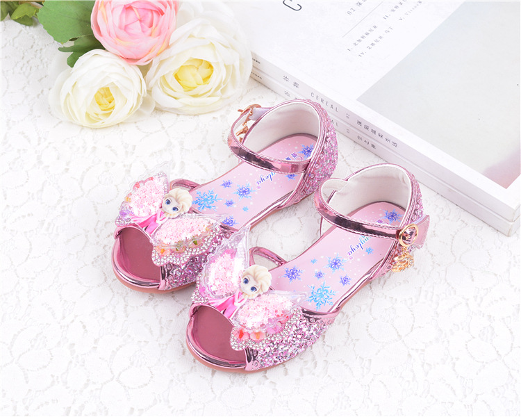 Giày công chúa elsa cho bé gái 2-10 tuổi kiểu dáng sandal đi học, đi chơi