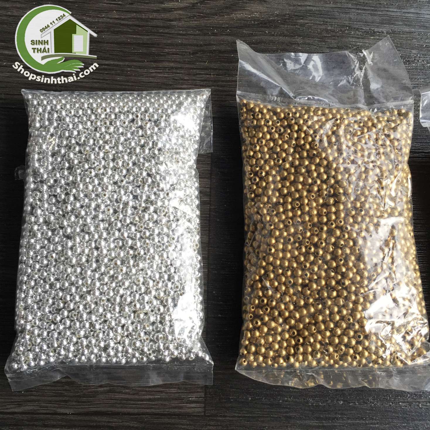 [HCM]Bịch hạt cườm đính áo làm đồ cột tóc màu vàng đồng ( Kích thước bịch 8cm x 14cm )