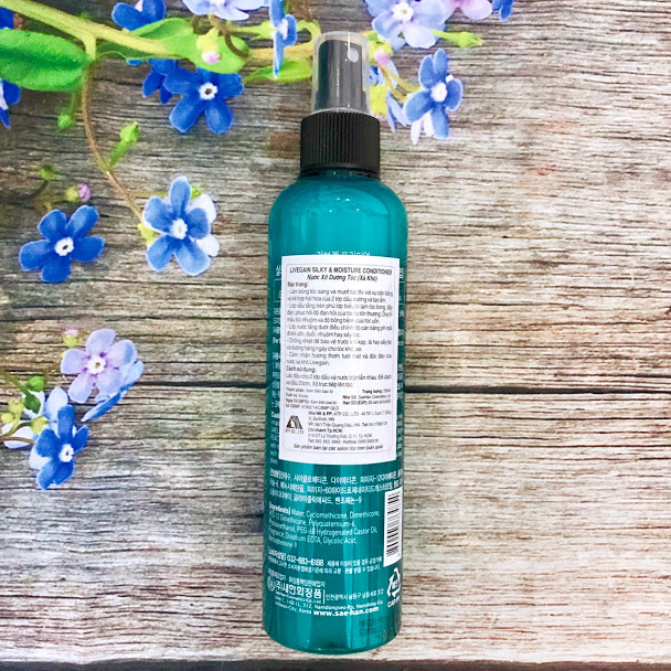 [HCM]Xịt dưỡng tóc (xả khô) siêu mượt Livegain Premium Silky & Moisture Conditioner 250ml