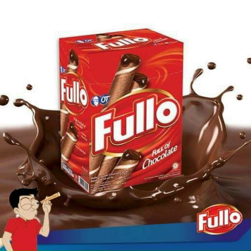 {COMBO 3 HỘP 3 vị }Bánh quế Fullo Chocolate & Strawberry, Vani 264g (Indonesia)