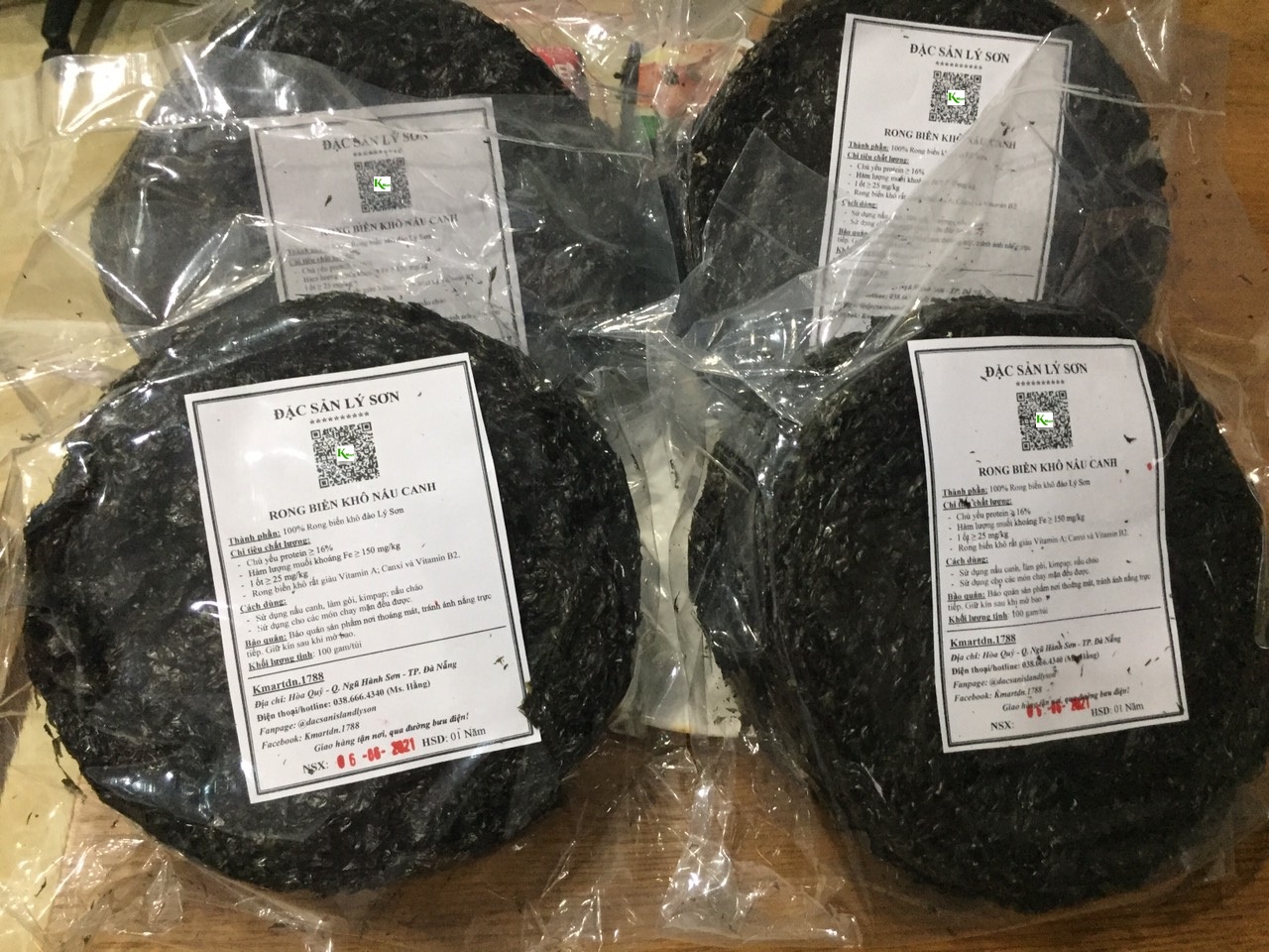 { COMBO 04 GÓI 100gr } RONG BIỂN KHÔ LÝ SƠN NẤU CANH