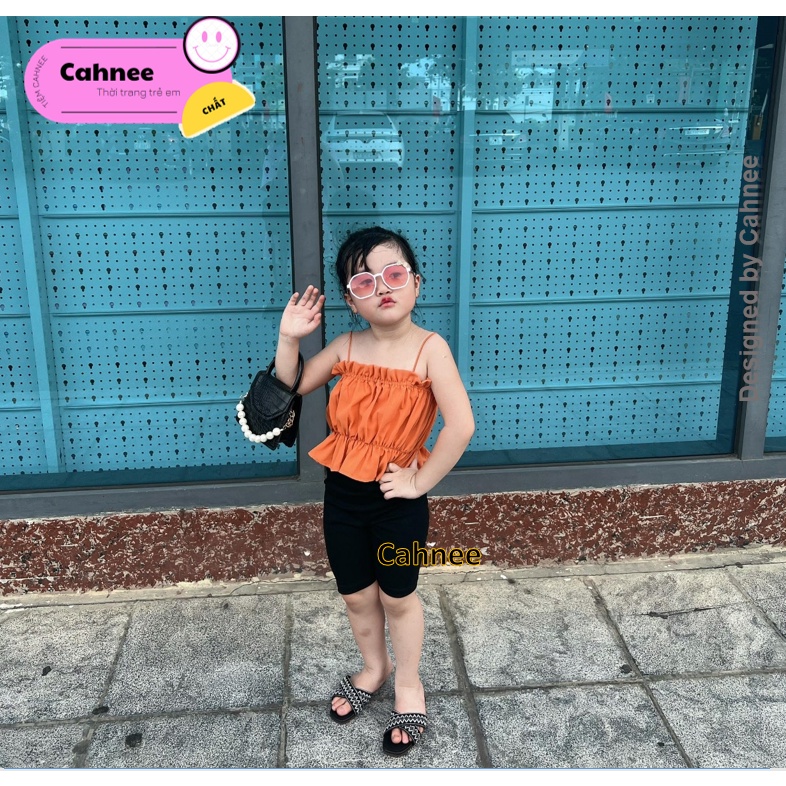 Áo Croptop Cộc Tay Cho Bé Gái