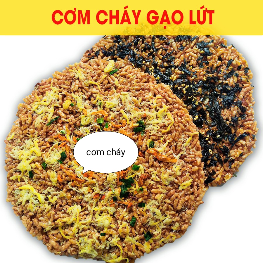 Cơm cháy gạo lứt chà bông - ăn vặt siêu ngon - ăn là ghiền - gói 100g