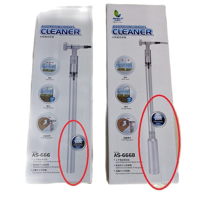 Máy bơm tay hút cặn vệ sinh đáy hồ cá AS-666B