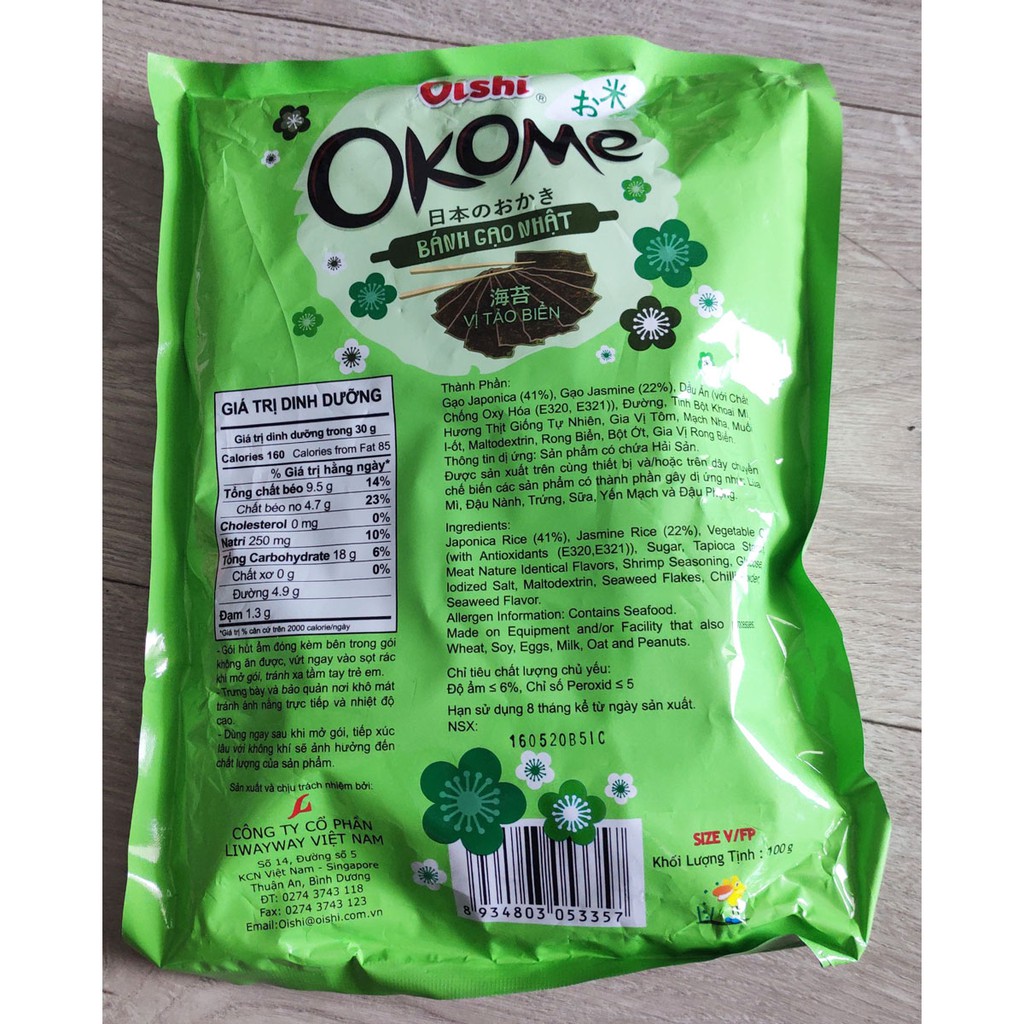 Bánh gạo Nhật OKOME Oishi 100gr