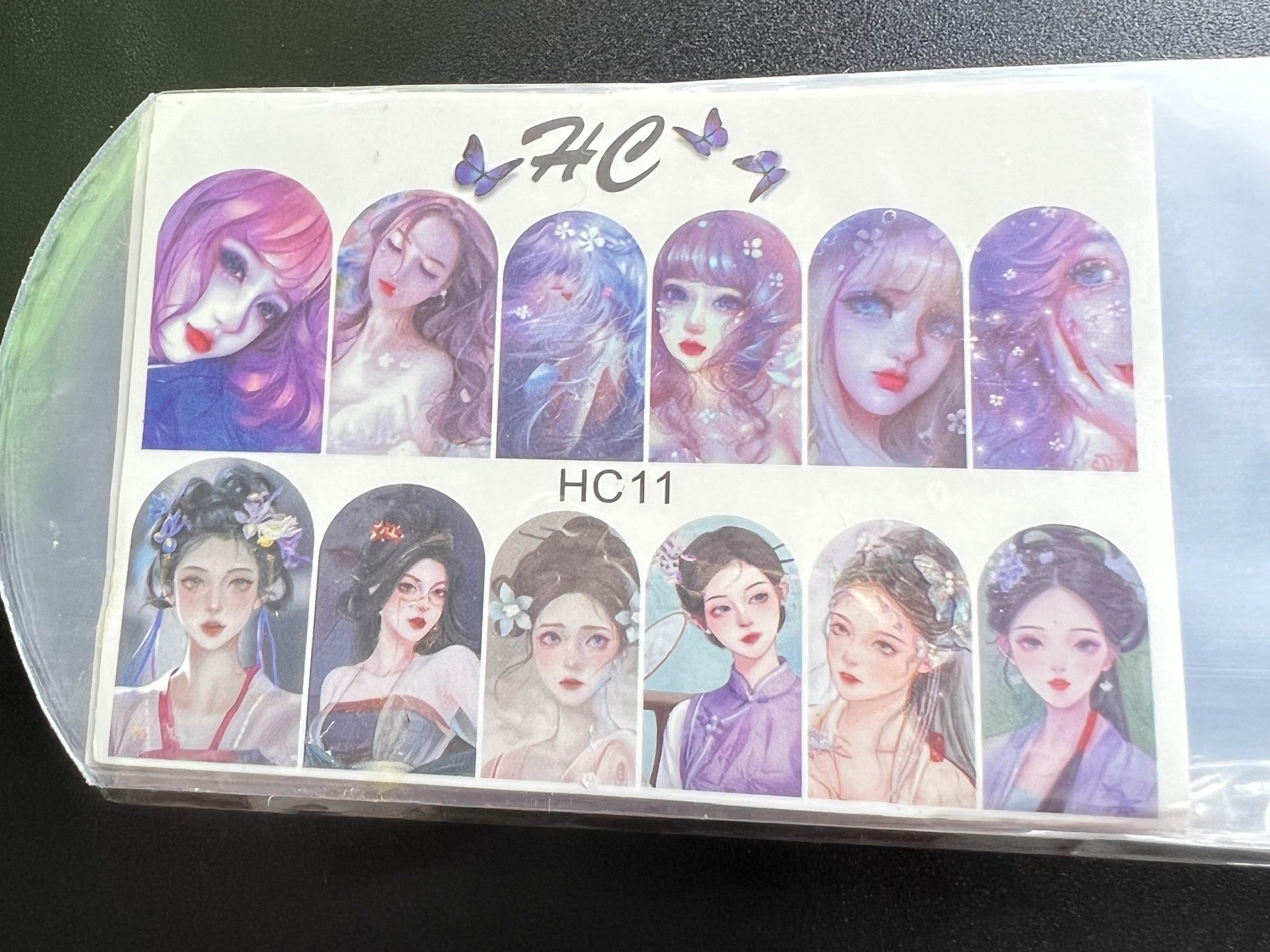 sticker 3d mẫu cô gái dán móng tay nail