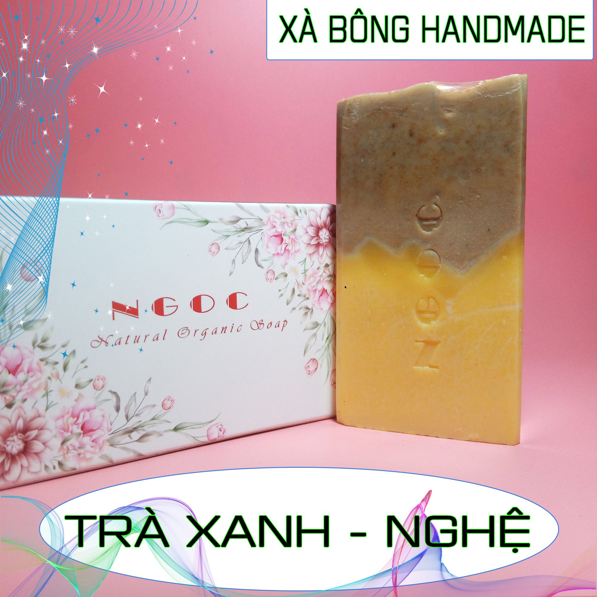 Xà phòng Nghệ Trà Xanh Handmade