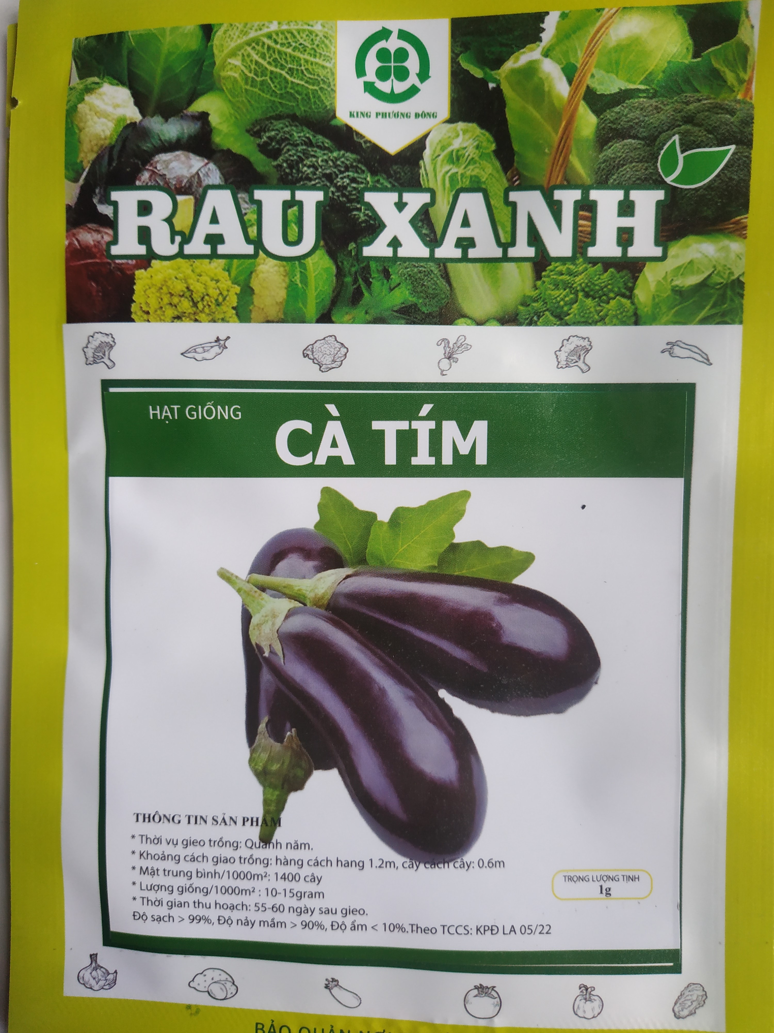Hạt giống cà tím - gói 1 gram