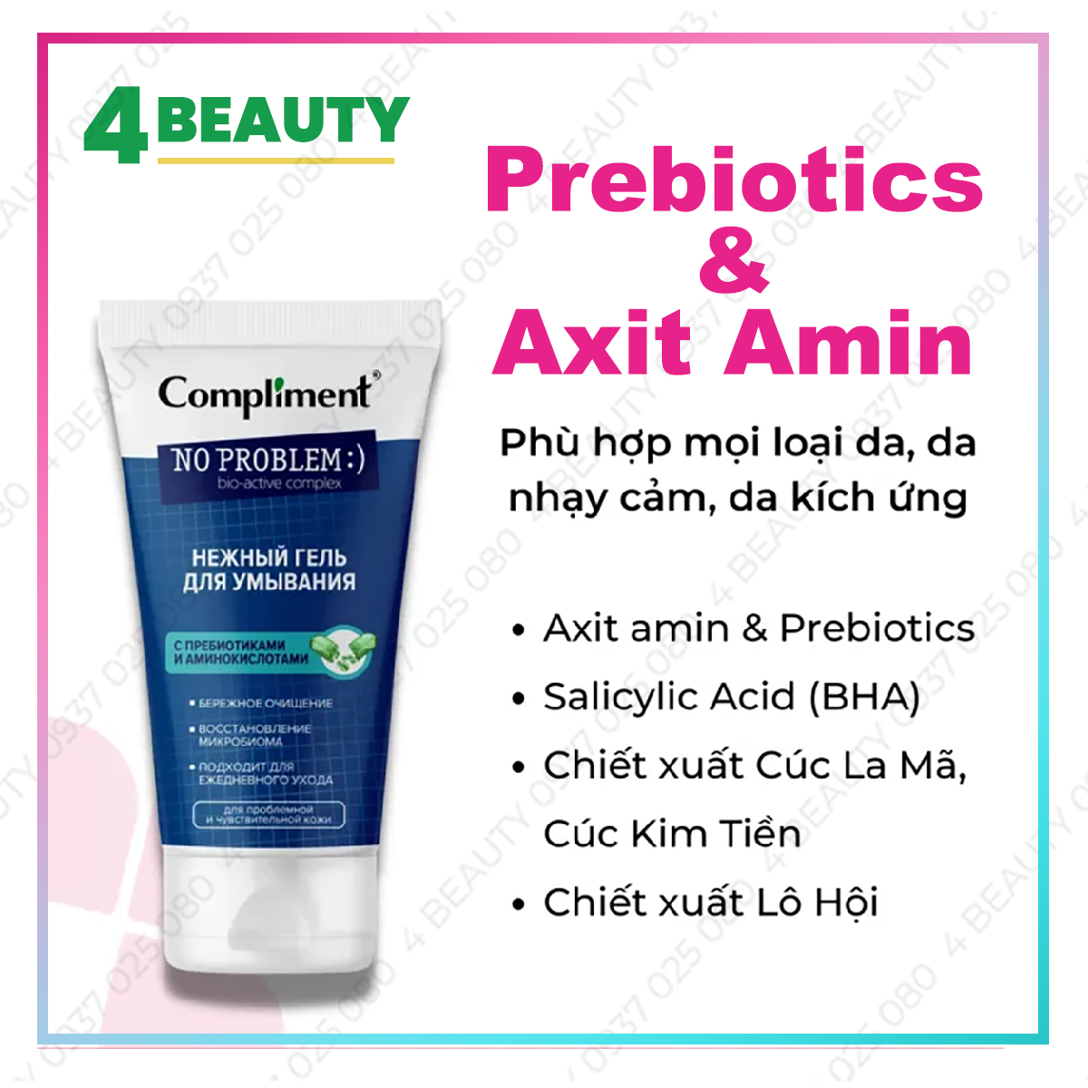 Sữa rửa mặt Compliment No Problem giảm viêm, ngừa mụn - 200ml