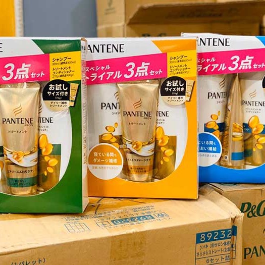 Set 3 bộ dầu gội xả Pantene Nhật Bản (Gội, xả, ủ)