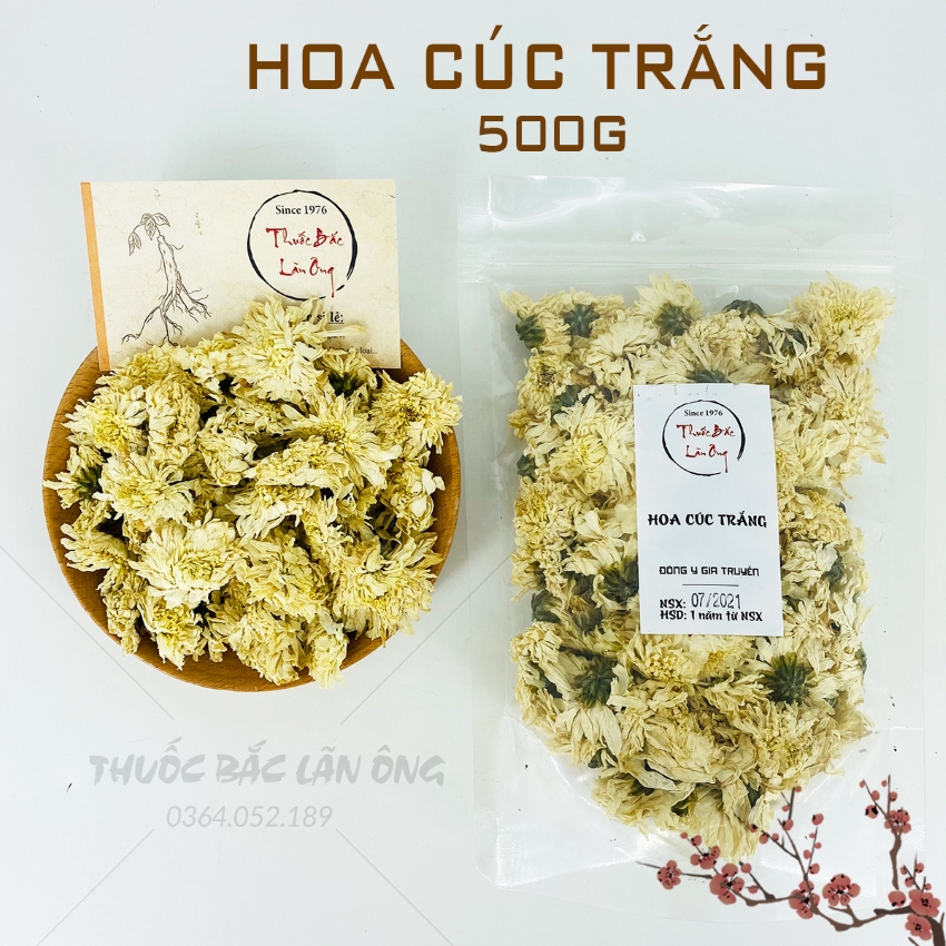 Hoa cúc trắng 500g (Trà hoa thảo mộc dưỡng nhan, đẹp da, chống lão hóa)
