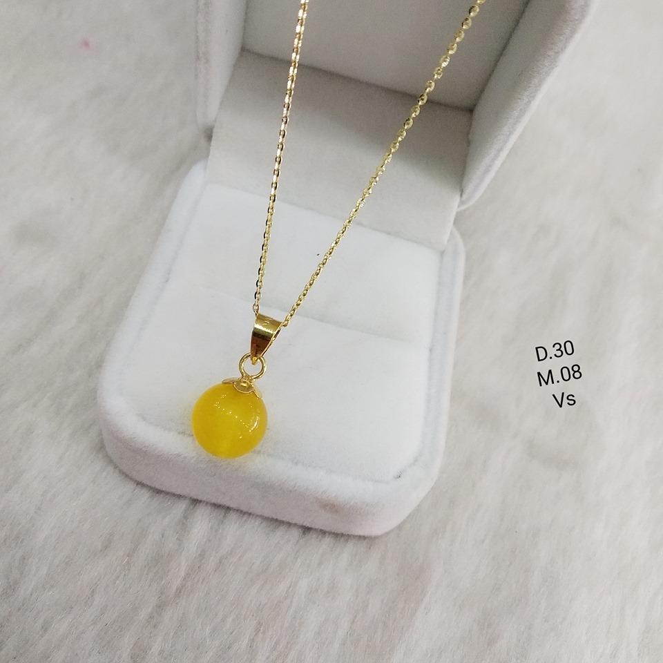 Dây chuyền vàng 10k đá phong thủy