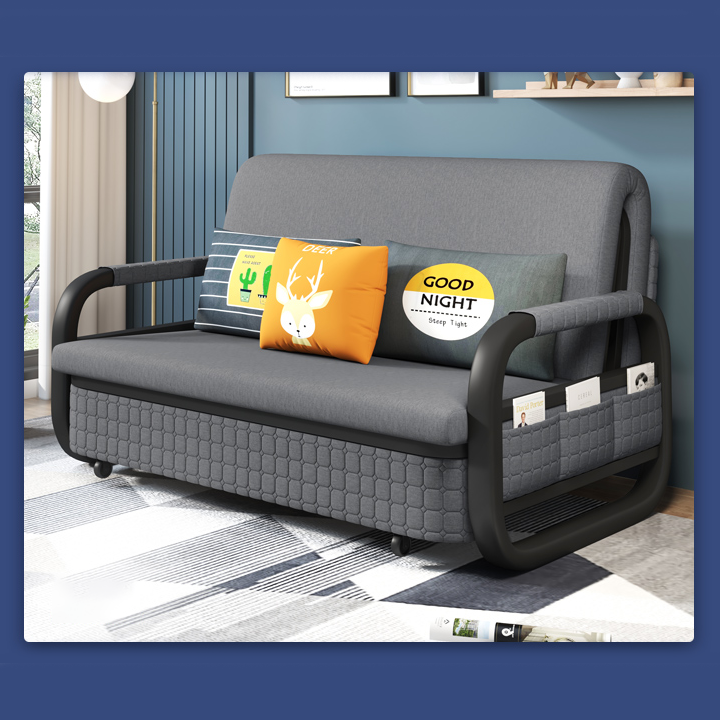 Giường gấp gọn thành ghế sofa thông minh 1m9*1m5, Giường kết hợp làm thành ghế sofa, Sofa giường kết hợp 2 trong 1 tối ưu không gian sống, Giường làm sofa ghế để phòng khách