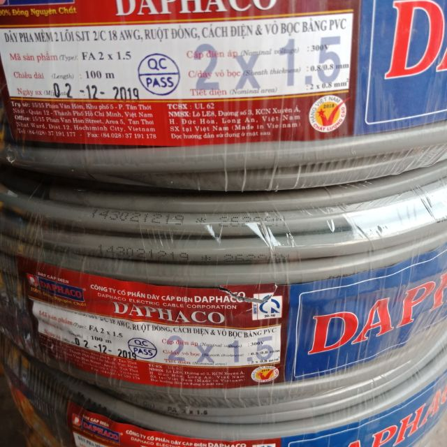 DÂY XÁM BỌC DAPHACO/NAVICO FA (CUỘN 100 MÉT)