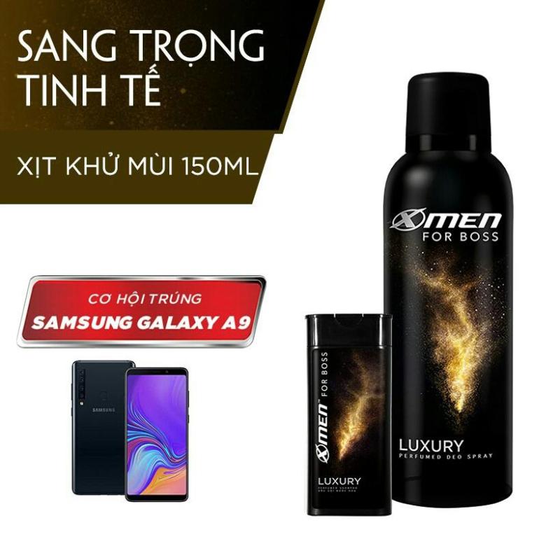 (Mua 1 được 2) Xịt khử mùi X-men for Boss 150ml Luxury tặng chai dầu gội 85gr - Cơ hội trúng điện thoại Samsung Galaxy A9 tốt nhất