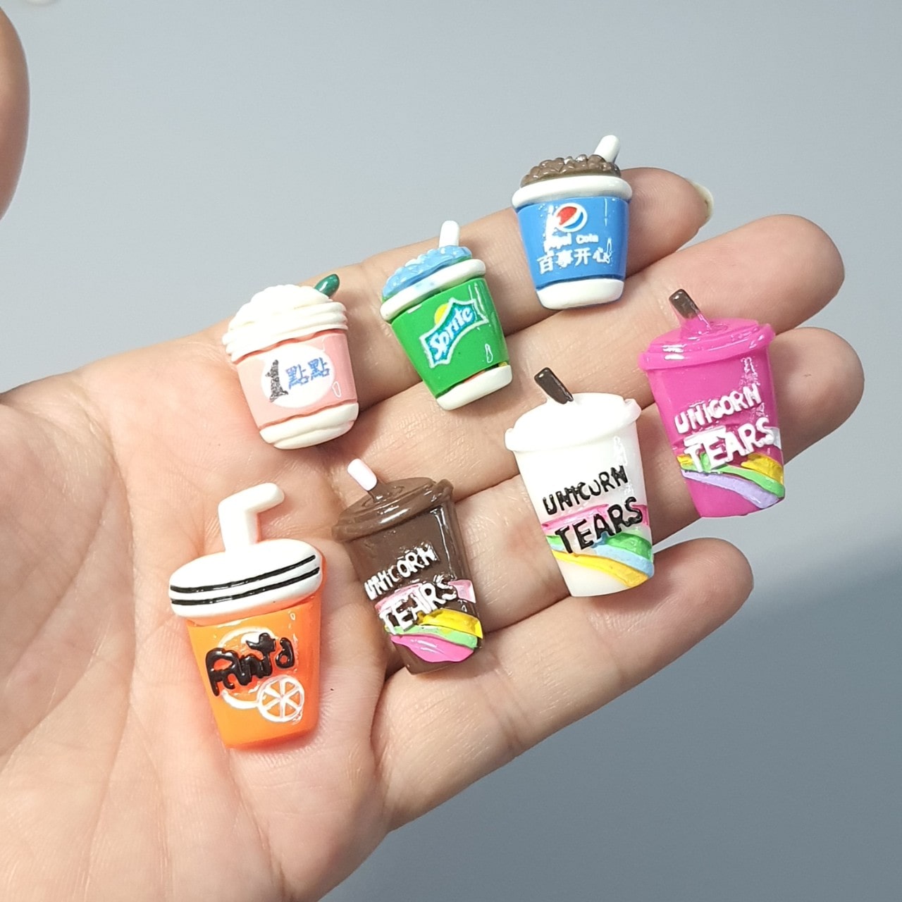 STICKER/CHARM/JIBBITZ - Ly trà sữa - Trang trí dép sục