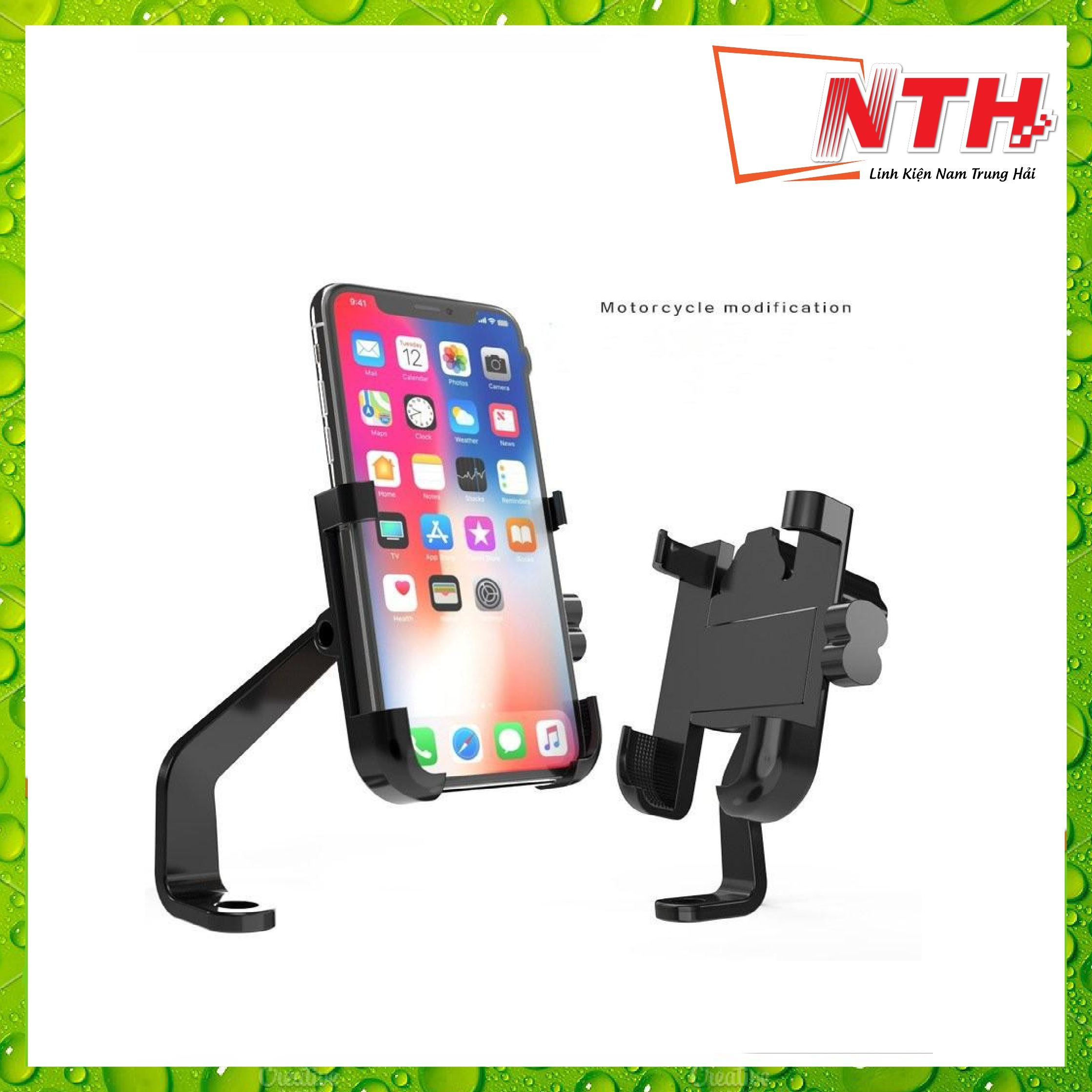 Kẹp đt c2 hợp kim gắn xe máy
