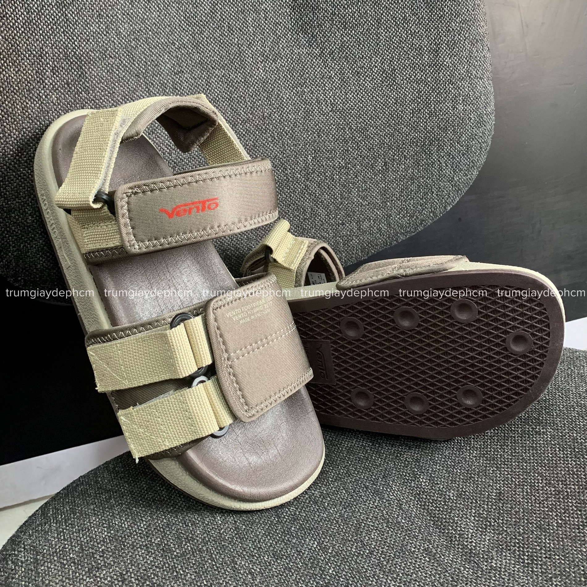 GIÀY SANDAL VENTO CHÍNH HÃNG [MẪU MỚI 2023] MÀU BE SẪM [SANDAL NAM NỮ] SD10110
