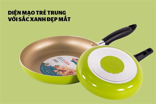 Bộ đôi hoàn hảo - chảo siêu chống dính sunhouse shs2418