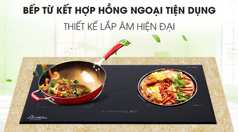 BẾP ĐÔI ĐIỆN TỪ HỒNG NGOẠI APEX APB9982