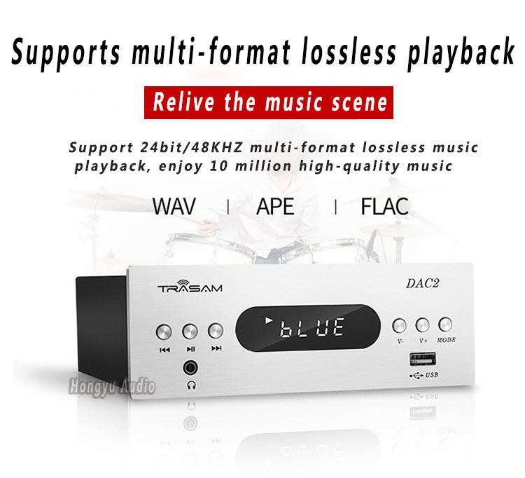 Bộ DAC giải mã âm thanh TRASAM DAC2 Plus Bluetooth 24BIT/192KHZ
