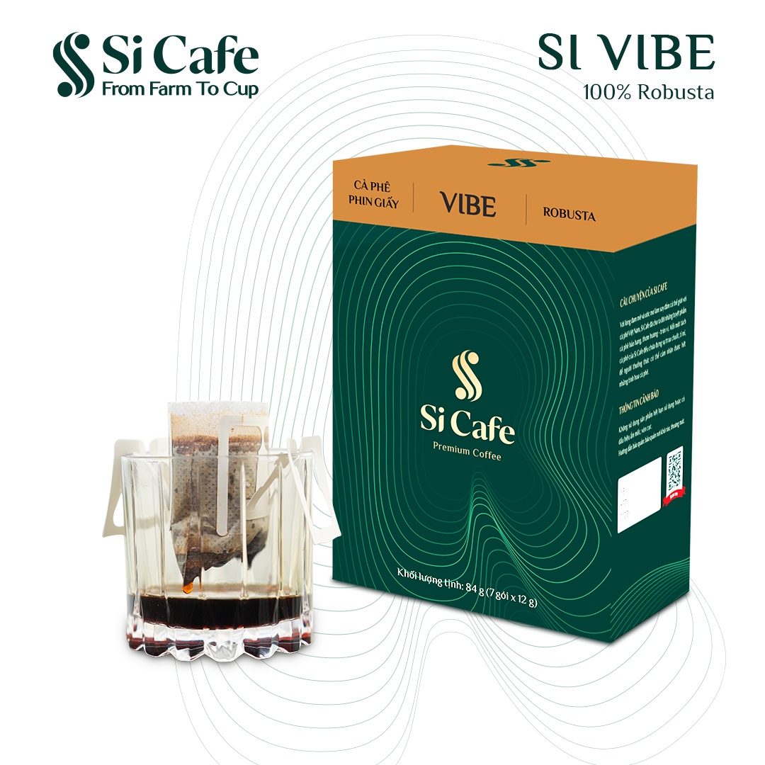 CÀ PHÊ PHIN GIẤY VIBE TỪ SI CAFE - 100% ROBUSTA