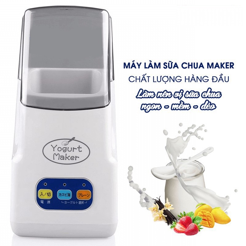 Máy Làm Sữa Chua Nhật Bản Tại Nhà Yogurt Maker, Máy Ủ Sữa Chua Loại 3 Nút Vận Hành Tự Động Công Nghệ Mới, Dễ Dàng Sử Dụng, Nhỏ Gọn, An Toàn Sức Khỏe, Đảm Bảo Sạch Sẽ Vệ Sinh