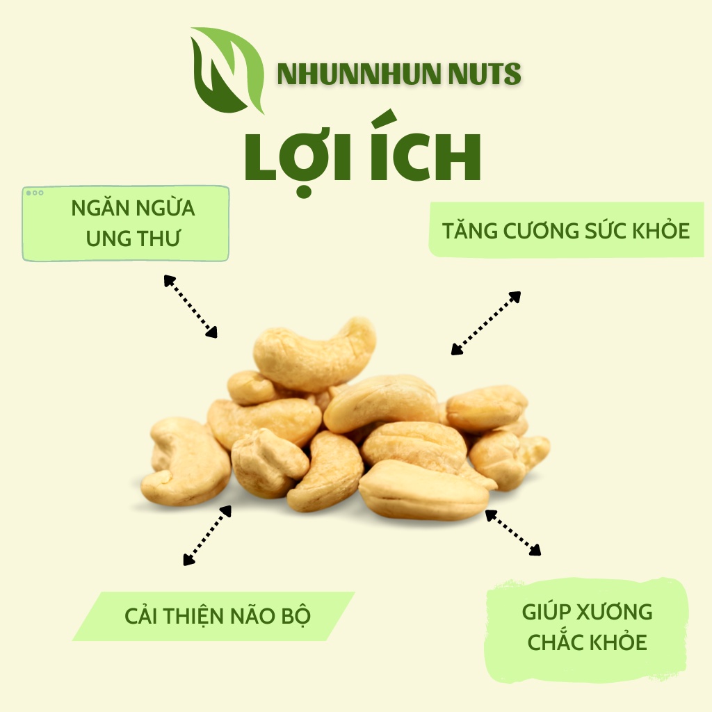 Hạt điều,hạt điều rang muối vỡ còn vỏ lụa hũ 500gr