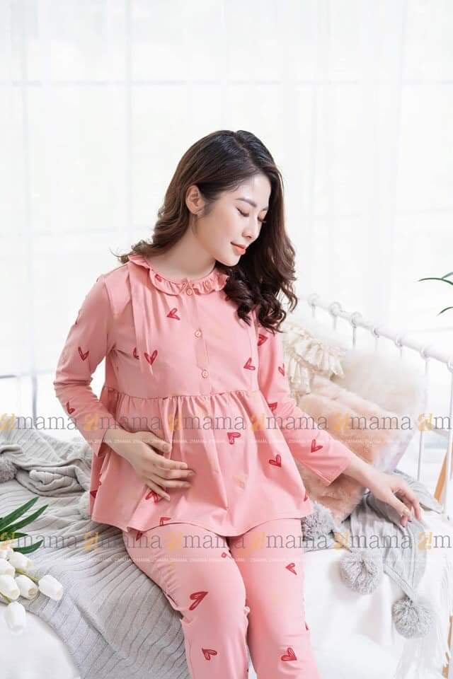 Bộ Đồ Bầu Và Sau Sinh Dài 3 Cúc