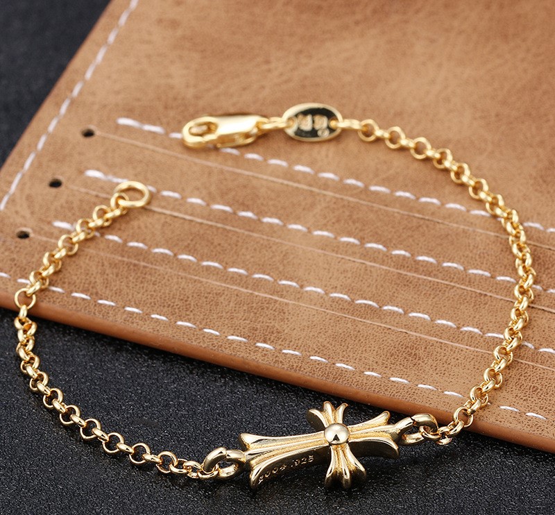 Lắc tay , vòng tay Chrome Heart Cross bạc fullbox cao cấp.