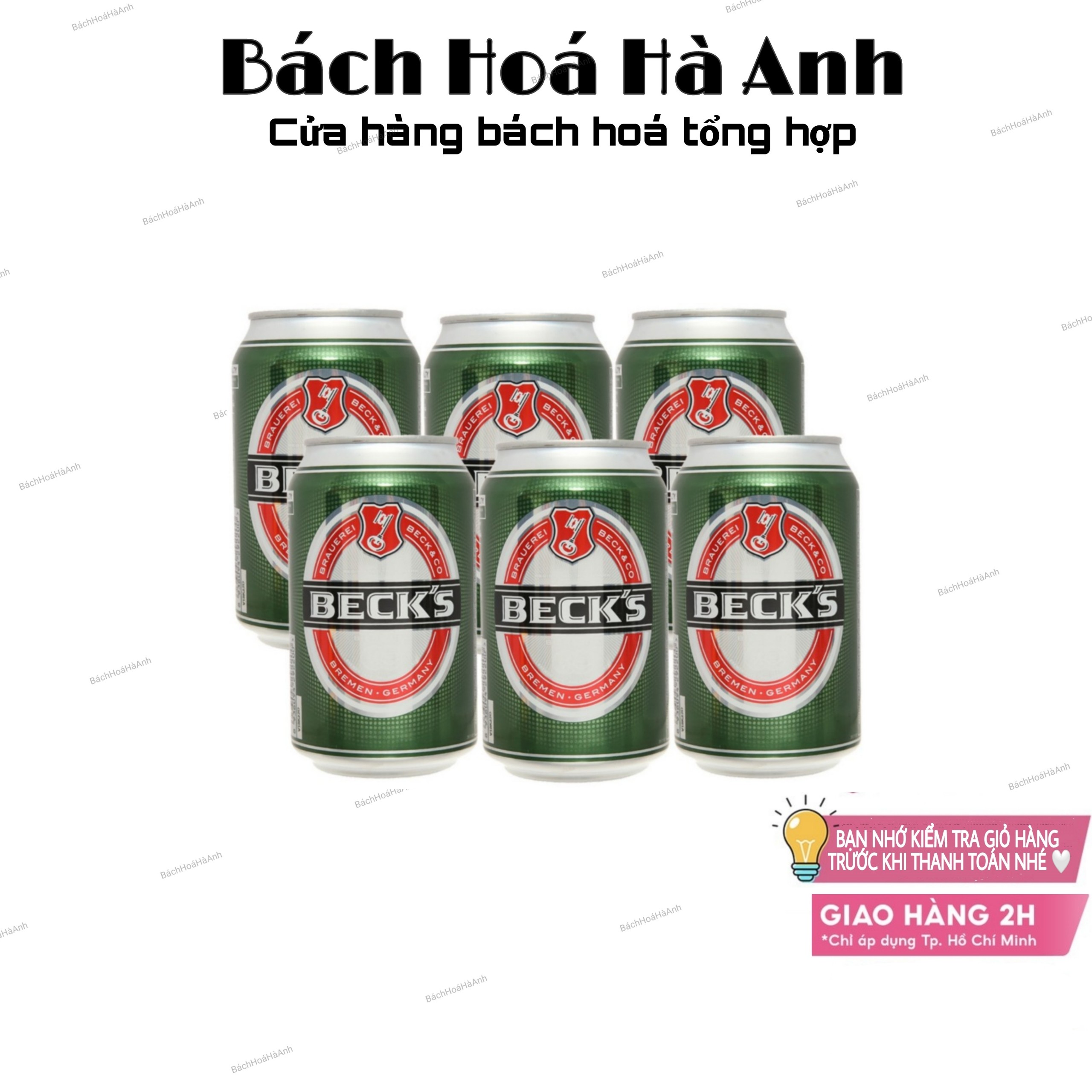 BIA BECK'S - 6 LON 330ML