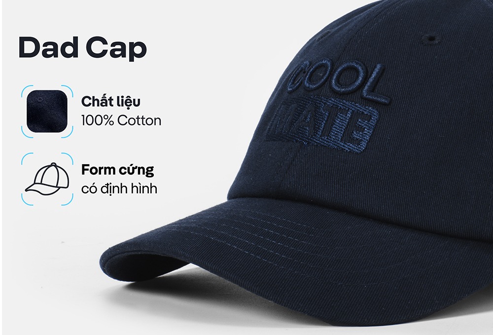 [CHỈ 20H 3.4- 2H 4.4 MUA 3 GIẢM 18%][OUTLET - Không đổi trả]Mũ Lưỡi Trai cotton thêu logo - Coolmate