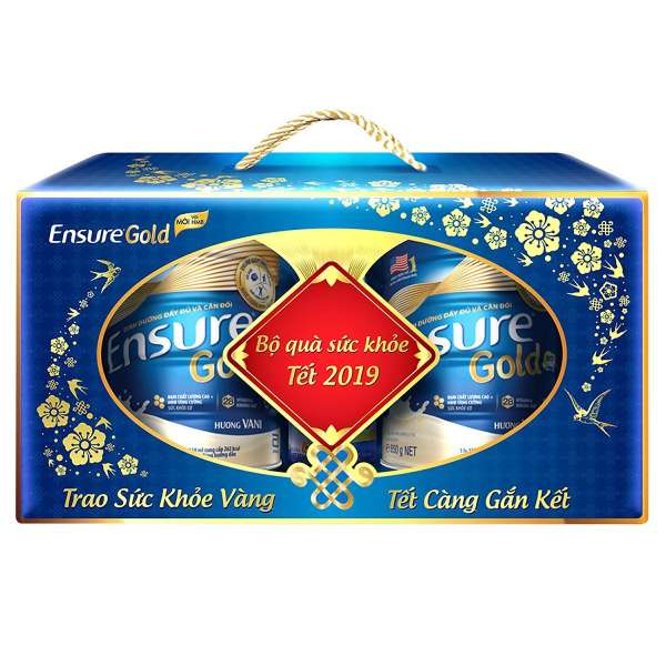 Hộp Quà Ensure Gold 2 Sữa Bột Ensure Gold (850g) + 2 Chai Sữa Nước Ensure Vigor (237ml)