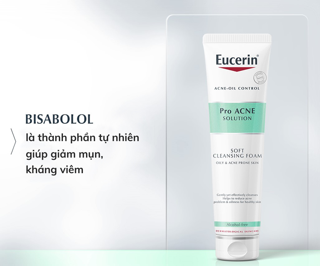 [GIẢM 20K ĐƠN 399K] Eucerin Sữa Rửa Mặt Tạo Bọt Cho Da Mụn Pro Acne Solution Gentle Cleansing Foam 150g