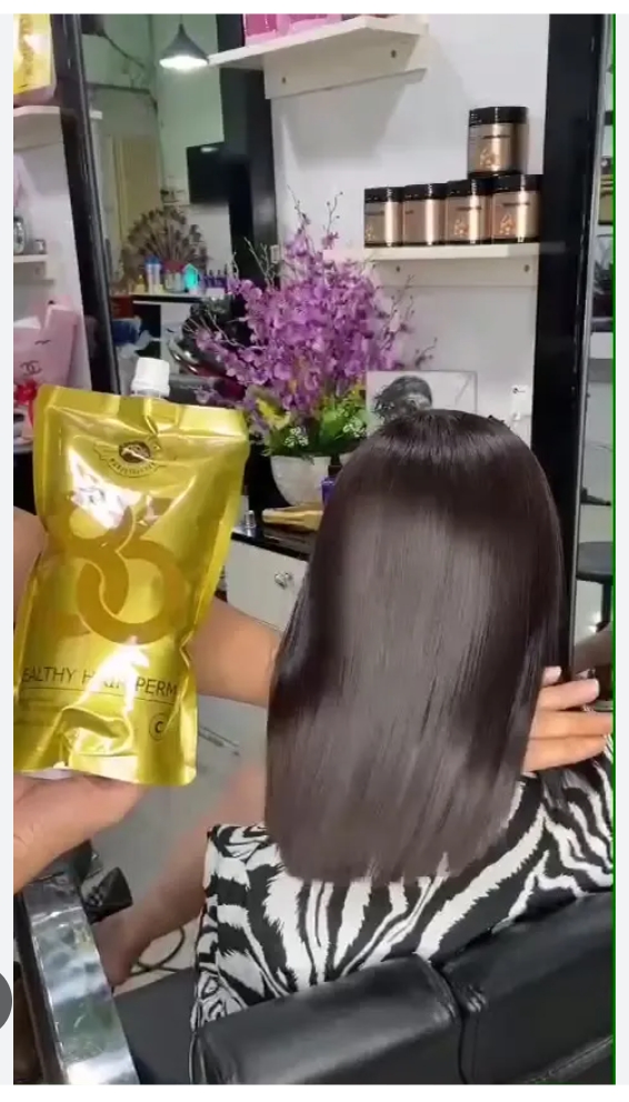 Thuốc uốn duỗi tóc A86 vàng uốn truyền thống canh mềm hóa hương thơm Socola cho Salon dung tích 1000ml