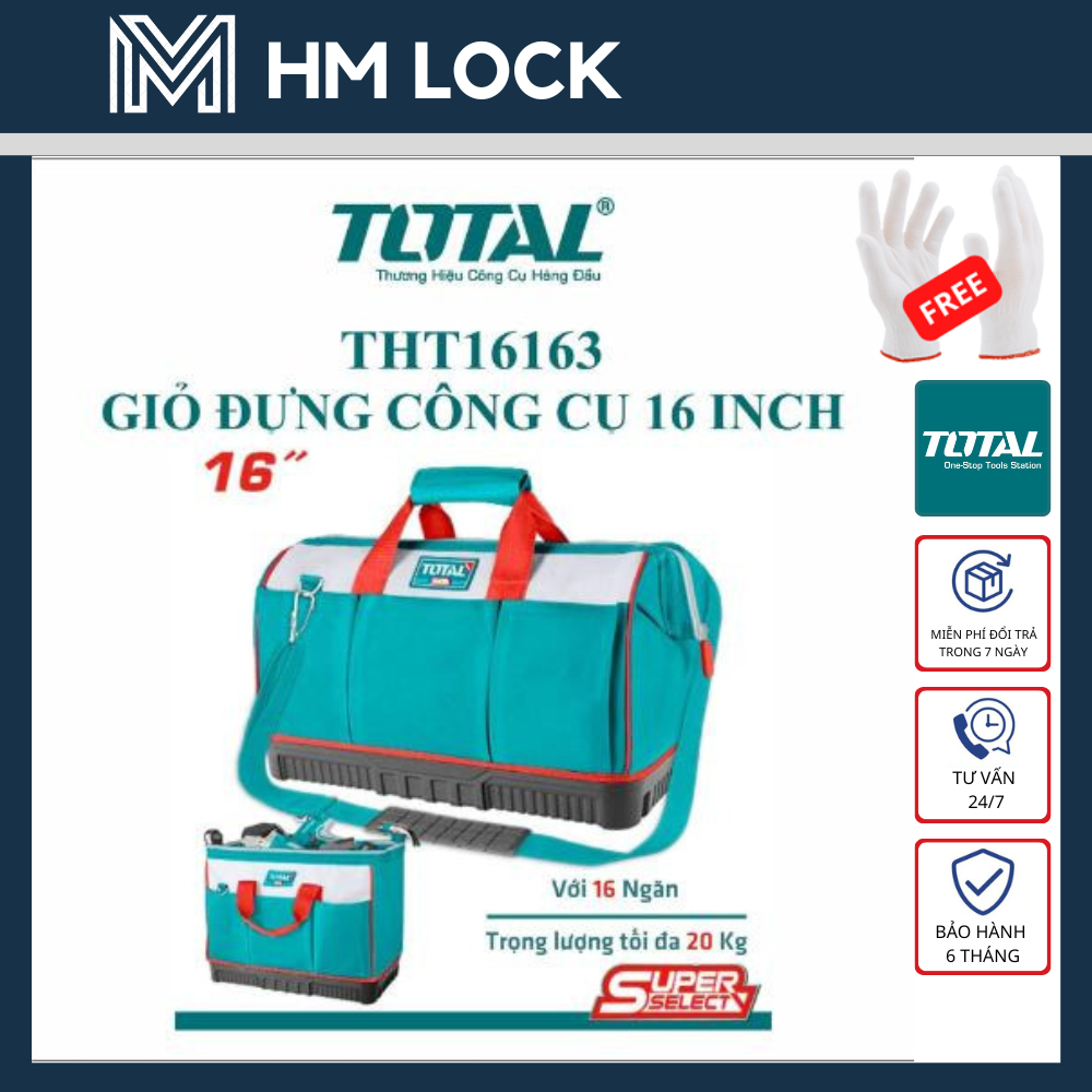 Giỏ đựng công cụ 16 inch total - hàng chính hãng - tht16163